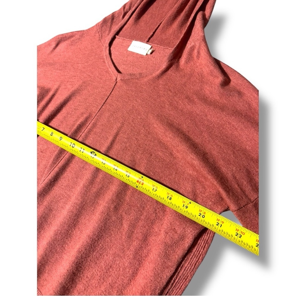 Dreamers Cozy Super Soft Long Sleeve V Neck Rust Hoodie - Picture 9 of 15